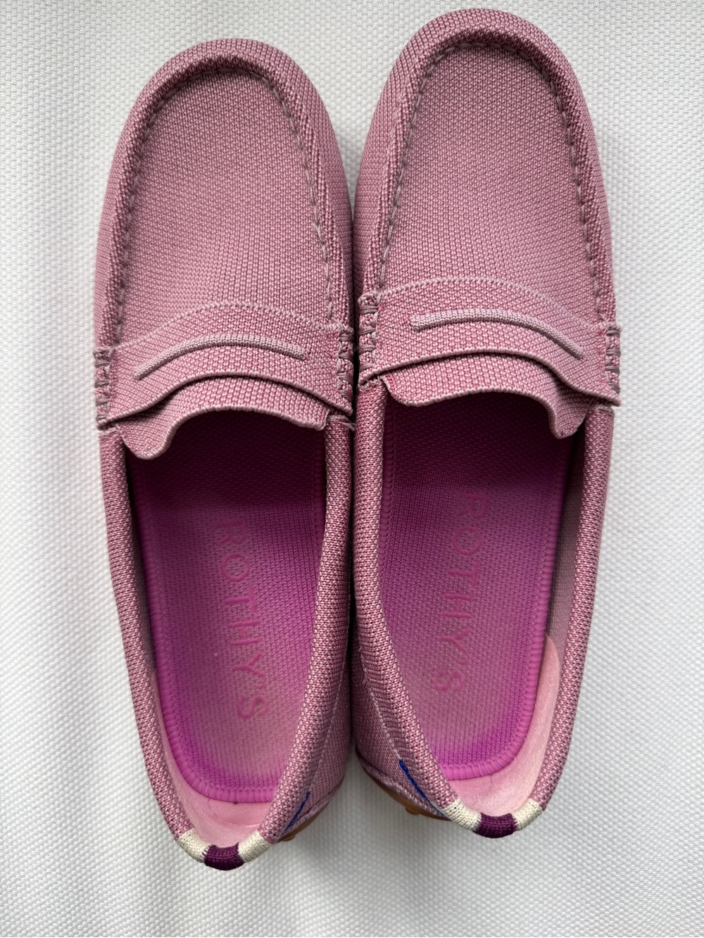 Rothy's Mauve Pink Knit Slip-On Loafers
